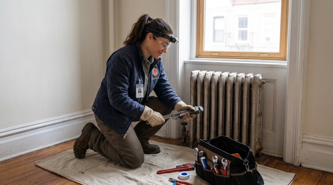 Steam radiator valve replacement and repair in Brighton Beach, Brooklyn